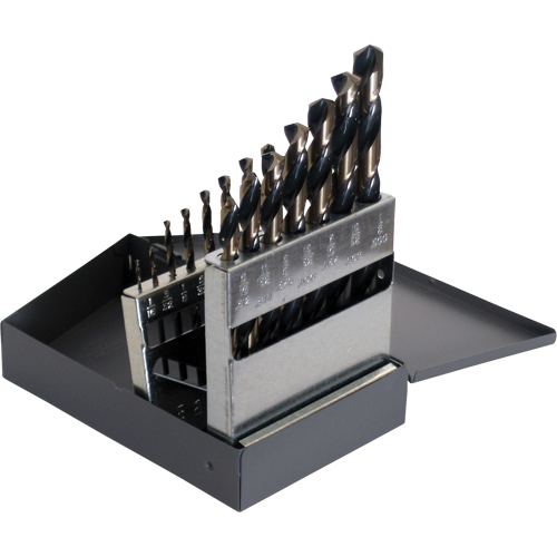 CLE-FORCE Drill Sets, 15 Pieces, High Speed Steel