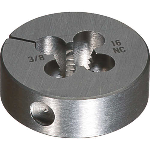 CLE-LINE Round Adjustable Die, Bright Finish, 5/16"-18 Thread, High Speed Steel