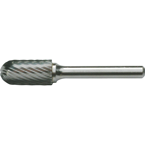 CLEVELAND Solid Carbide Burrs - Cylinder Shape with Ball Nose, SC-14, 3/16" Dia., 5/8" Depth of Cut