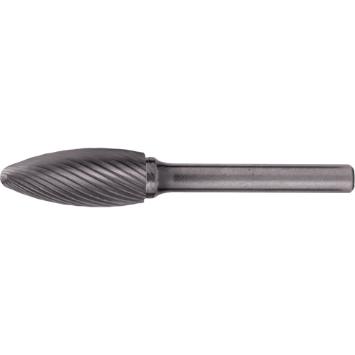 CLEVELAND Solid Carbide Burrs - Flame Shaped, 1/8" Shank