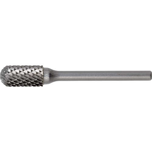 CLEVELAND Solid Carbide Burrs - Cylinder Shape with Ball Nose, SC-42, 1/8" Dia., 9/16" Depth of Cut