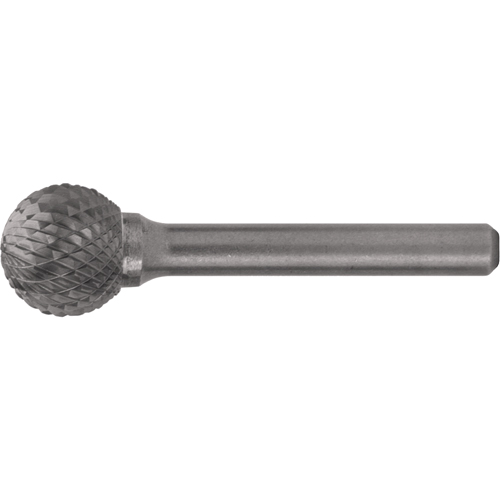 CLEVELAND Solid Carbide Burrs - Ball Shape, 3/16" Dia., 1/4" Shank