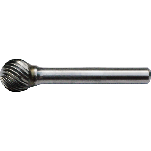 CLEVELAND Solid Carbide Burrs - Ball Shape, 3/4" Dia., 1/4" Shank