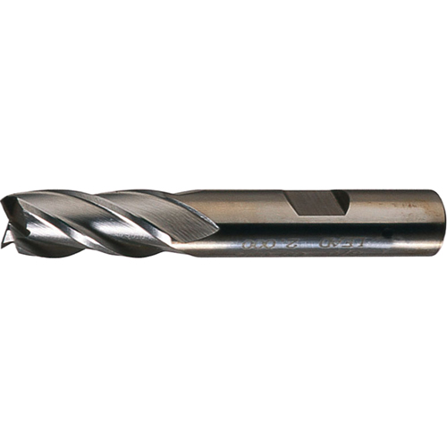 CLEVELAND Single End Non-Center Cutting Square End Finishers, 0.2188" Dia., 4 Flutes, High Speed Steel