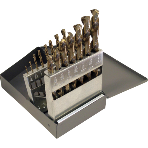 CLE-LINE Drill Sets, 15 Pieces, Cobalt