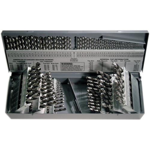 CLE-LINE Drill Sets, 115 Pieces, High Speed Steel