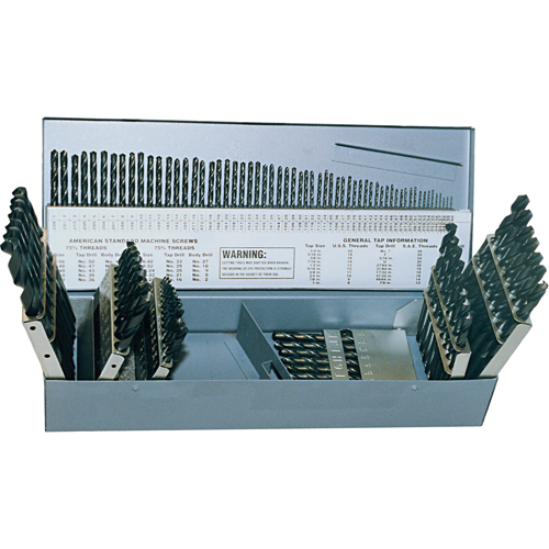 CLE-LINE Drill Sets, 115 Pieces, High Speed Steel
