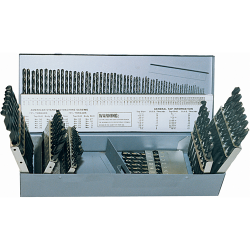 CLE-LINE Drill Sets, 115 Pieces, High Speed Steel