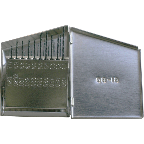 CHICAGO-LATROBE Drill Sets, 20 Pieces, High Speed Steel