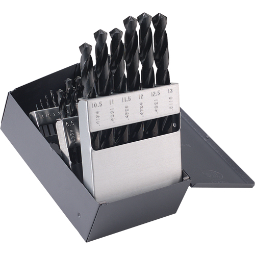 CHICAGO-LATROBE Drill Sets, 25 Pieces, High Speed Steel