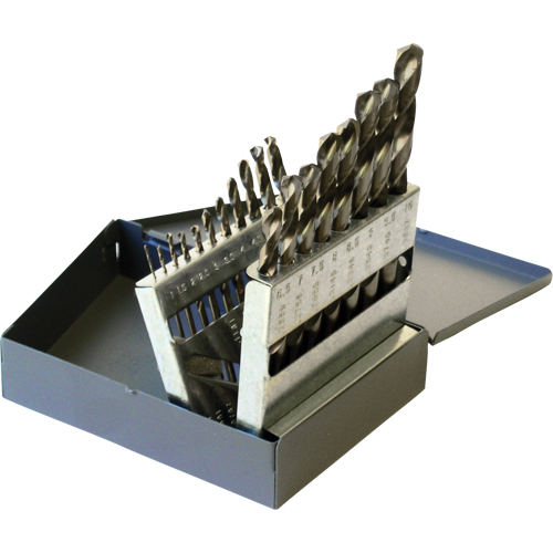 CHICAGO-LATROBE Drill Sets, 19 Pieces, High Speed Steel