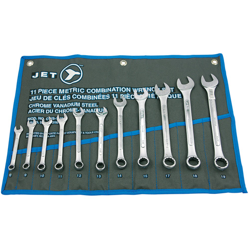Raised Panel Combination Wrench Set, Combination, 11 Pieces, Metric