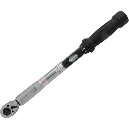Heavy-Duty Slim Head Torque Wrench, Click, 3/8" Square Drive, 10 - 80 ft-lbs.