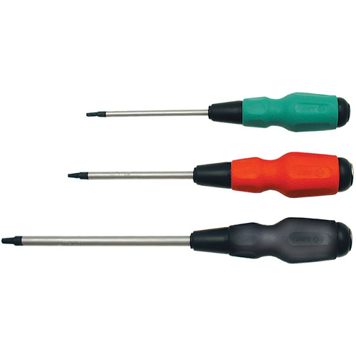Square TORQUE DRIVE® Screwdriver, #1 Tip, Round, 4" L, Cushion Grip Handle