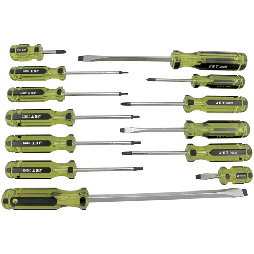 JHMSS-13 Jumbo Handle Mechanic's Screwdriver Set, 13 Pcs., Magnetic