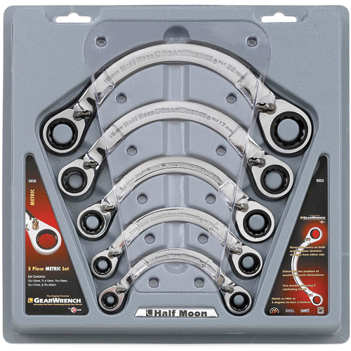 Half Moon Reversible Wrench Set - 5 Pieces