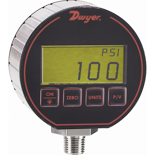 Pressure Gauge, 3" , 0 - 50 psi, Bottom Mount, Digital