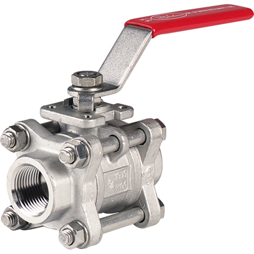 Three-Piece Ball Valves - Series WE02, Stainless Steel, Manual, FNPT x FNPT