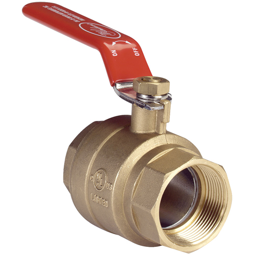 Two-Piece Hand Lever Ball Valves - Series BV2MB, Brass, Manual, 2", FNPT x FNPT
