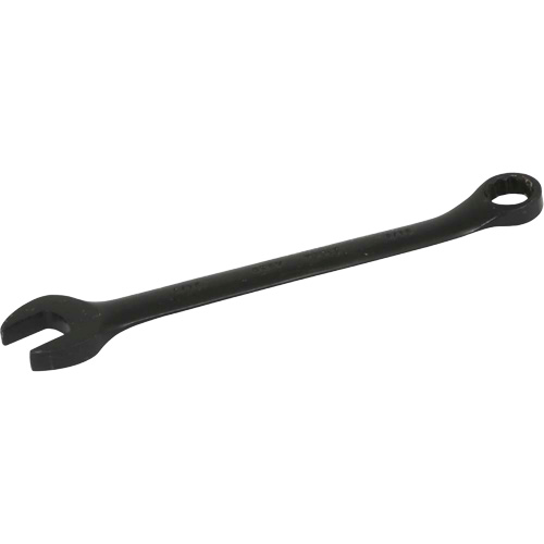Flat Shank Combination Wrench, 12 Point, 9/16", Black Oxide Finish