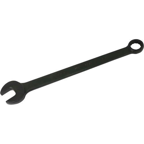 Flat Shank Combination Wrench, 12 Point, 1-3/8", Black Oxide Finish