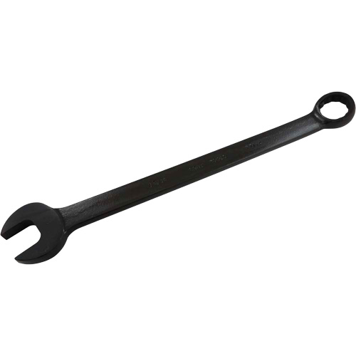 Flat Shank Combination Wrench, 12 Point, 1-7/16", Black Oxide Finish