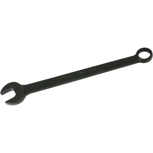 Flat Shank Combination Wrench, 12 Point, 1-1/2", Black Oxide Finish