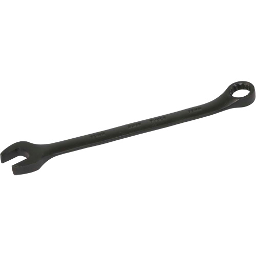 Flat Shank Combination Wrench, 12 Point, 12 mm, Black Oxide Finish