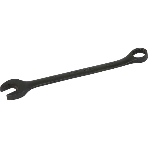 Flat Shank Combination Wrench, 12 Point, 15 mm, Black Oxide Finish