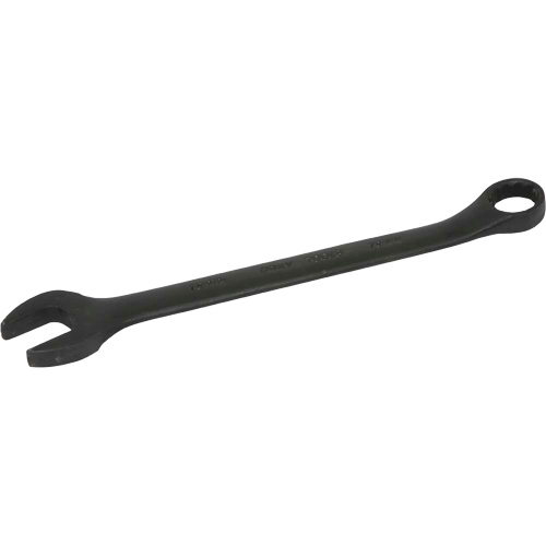 Flat Shank Combination Wrench, 12 Point, 17 mm, Black Oxide Finish