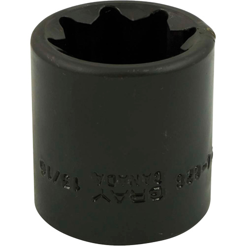 Double Square Socket, Impact, 13/16", 1/2" Drive, 8 Points