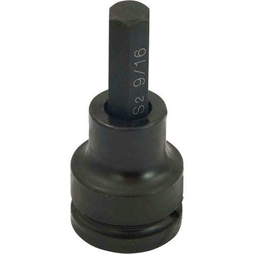 Standard Length Socket, Hex, 9/16" x 4" L, 3/4" Drive