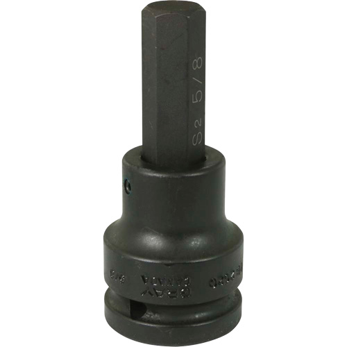 Standard Length Socket, Hex, 5/8" x 4" L, 3/4" Drive