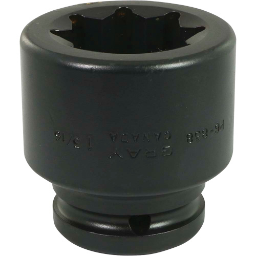 Socket, Impact, 1-3/16", 3/4" Drive, 8 Points