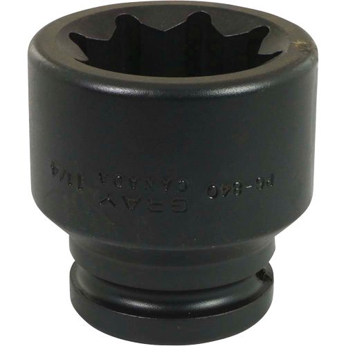 Socket, Impact, 1-1/4", 3/4" Drive, 8 Points