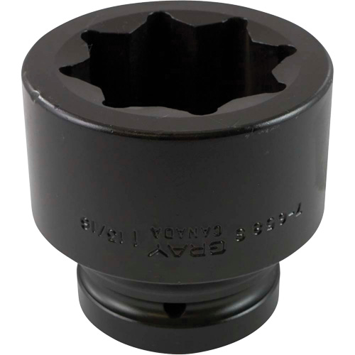 Double Square Socket, Impact, 1-13/16", 1" Drive, 8 Points
