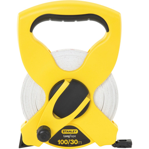 Fiberglass Tape Measure, 1/2" x 100'/30 m, Imperial & Metric Graduations