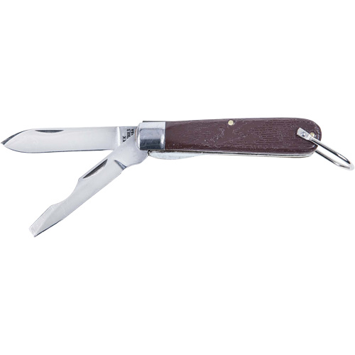 2-Blade Pocket Knife, 2-1/2" Blade, Carbon Steel Blade, Plastic Handle