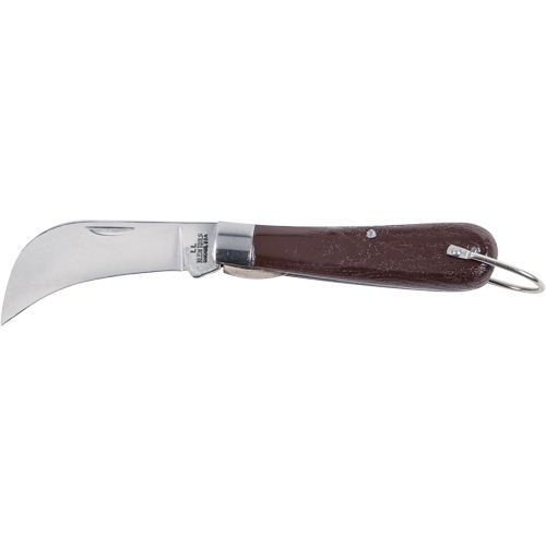 Pocket Knife with Hawkbill Slitting Blade, 2-5/8" Blade, Carbon Steel Blade, Plastic Handle