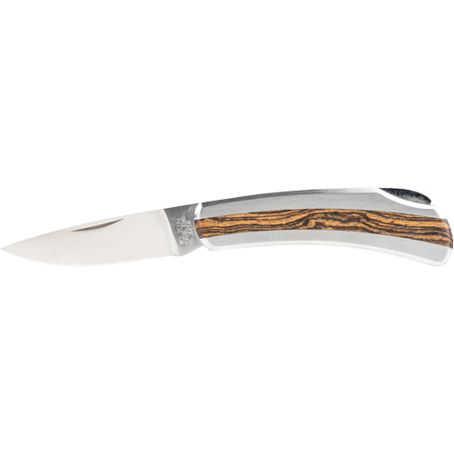 Pocket Knife with Drop Point Blade, 2-1/4" Blade, Stainless Steel Blade, Stainless Steel Handle