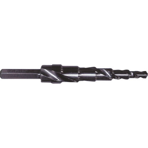Progressive Step Drill, 3/16" - 1/2" , 1/16" Increments, High Speed Steel