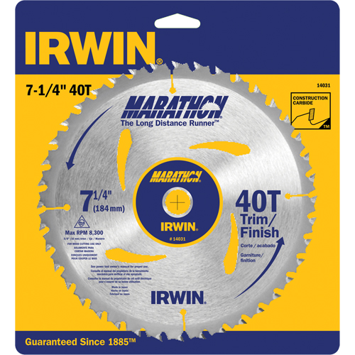 Contractor Saw Blades - Marathon® Saw Blades, 7-1/4", 40 Teeth, Wood Use