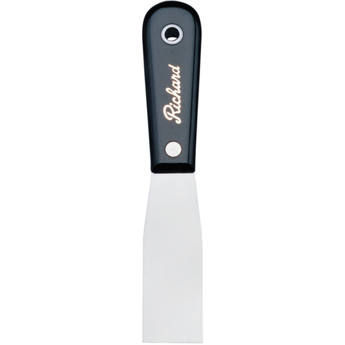 Putty Knife Stiff, Steel Blade, 1-1/4" Wide, Polypropylene Handle