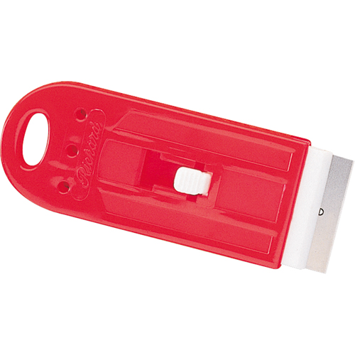 Retractable Razor Scrapers, High-Carbon Steel Blade, 1-1/2" Wide, Plastic Handle