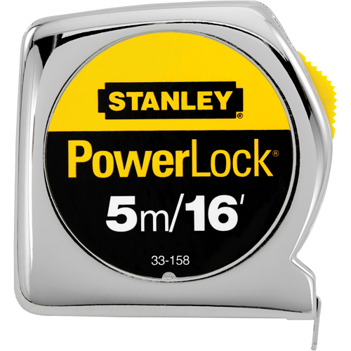 PowerLock® Measuring Tape, 1"/16ths of an Inch x 16', 1/16" Graduations