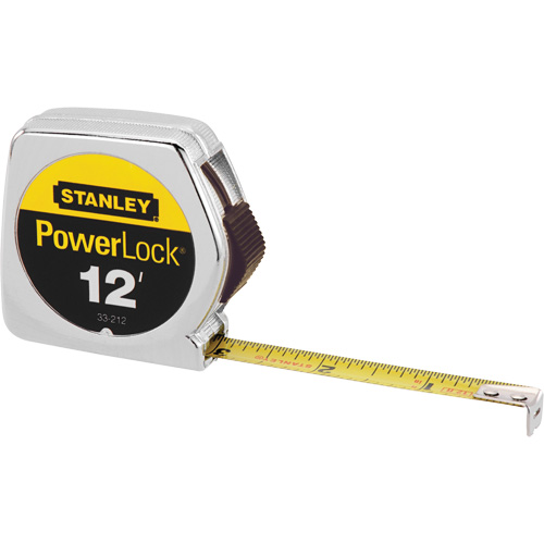 PowerLock® Tape Measure, 1/2" x 12', Imperial Graduations