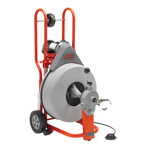 Drum Machine Drain Cleaner K-750, Electric, 3/4" x 100'