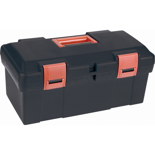 Heavy-Duty Tool Box, 17-1/2" W x 9-1/2" D x 8" H, Black