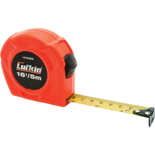 L600N Series Power Return Tape Measure, 3/4" x 16'/5 m, Imperial & Metric Graduations