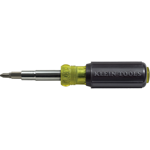 11-in-1 Multi-Bit Screwdriver/Nut Driver, 5/16"/1/4"/3/8" Drive, 7-1/4" L, Non Magnetic